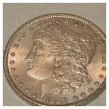 1889 Morgan Dollar $1, AU Plus