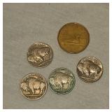 1988 Canadian Loonie , Buffalo Nickels