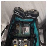 Makita 28V Cordless Kit, Circular Saw, Driver Impact and +B39:B628 Batteries w/ 5 Chargers-works