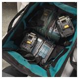 Makita 28V Cordless Kit, Circular Saw, Driver Impact and +B39:B628 Batteries w/ 5 Chargers-works