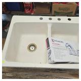 Urathane Kitchen Sink w/New Faucet Set