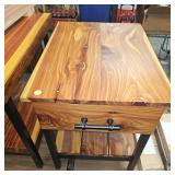 Beautiful Finished Cedar Nightstand Table w/drawer