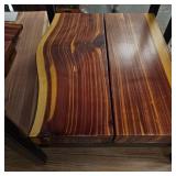 Beautiful Cedar 2" Top and Shelf End Table