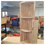 Cedar 4 Shelf Corner Shelf, 1" Thick
