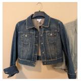 UL - LOFT Denim Jacket Size 8 & Talbots Khaki Jacket Size 8