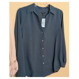 UL - Ann Taylor Petite Blouses - 3 Shirts, Size M (Petite) - Red Floral, Pink, Teal