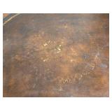 UL - Vintage Round Pedestal Table with Leather Top