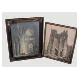 UL - Vintage Cathedral Prints - Framed Pair