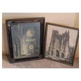 UL - Vintage Cathedral Prints - Framed Pair