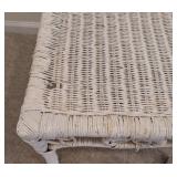 LL - Vintage White Wicker Chair
