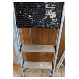 ML - 2-Piece Aluminum Step Ladders - Used, Paint-Spattered