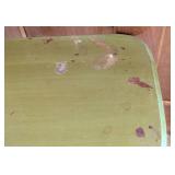 ML - Vintage Painted Wood Chair & Side Table Set - Distressed Green Table & Cream Chair