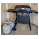 G - American Gourmet Char-Broil 3-Burner Gas Grill with 2 Propane Tanks