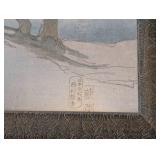 UL - Three Framed Japanese Woodblock Prints - Landscape & Seascape Triptych