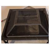 G - Metal Fire Pit Square - 30 x 30 in, 14 in. High - Black Powder-Coated Steel