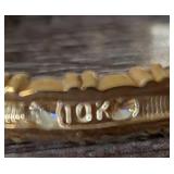 K - 10K Gold CZ Hoop Earrings