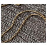 K - 14K Gold Box Chain Necklace - Mom Heart Pendant