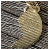 K - 14K Gold Box Chain Necklace - Mom Heart Pendant