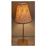 UL - Pair of Petite Table Lamps - Floral Embroidered Beige Shades