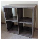 UL - Grey Wood Storage Cube - 4-Cubby Cabinet