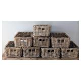 SW - IKEA BYHOLMA Baskets - 8-Pack Rectangular Wicker Storage Baskets