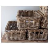 SW - IKEA BYHOLMA Baskets - 8-Pack Rectangular Wicker Storage Baskets