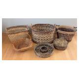 ML - Decorative Woven Basket Lot - Assorted Sizes