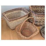 ML - Decorative Woven Basket Lot - Assorted Sizes