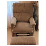 ML - La-Z-Boy Recliner - Light Brown Corduroy Fabric