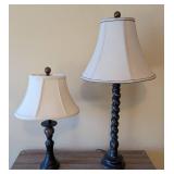 UL - Pair of Decorative Bronze Table Lamps