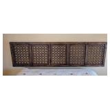 UL - Wood Headboard - 5-Panel Lattice Wall Hanging