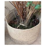 UL - Decorative Baskets With Faux Foliage - Set of 3