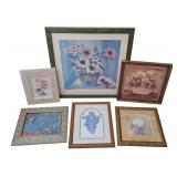 UL - Framed Floral Prints - 6 Frames