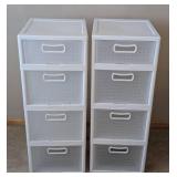 UL - 4-Drawer Plastic Storage Tower - Set of 2