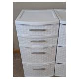 UL - Sterilite White Woven-Pattern Storage Set - 3-Drawer & 4-Drawer Units (3-Piece)