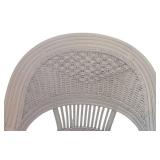 LR - Rattan Wicker Armchair & Ottoman - Pale Sage Cushions