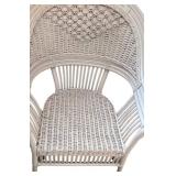 LR - Rattan Wicker Armchair & Ottoman - Pale Sage Cushions