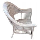 LR - Rattan Wicker Armchair & Ottoman - Pale Sage Cushions