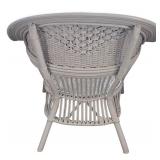 LR - Rattan Wicker Armchair & Ottoman - Pale Sage Cushions