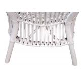 LR - Rattan Wicker Armchair & Ottoman - Pale Sage Cushions