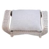 LR - Rattan Wicker Armchair & Ottoman - Pale Sage Cushions