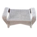 LR - Rattan Wicker Armchair & Ottoman - Pale Sage Cushions