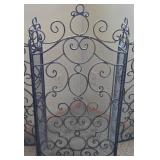 LR - Wrought Iron 5-Panel Folding Fireplace Screen