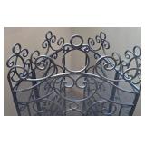 LR - Wrought Iron 5-Panel Folding Fireplace Screen