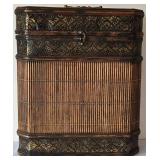 LR - Ornate Wood Boxes & Metal Lantern Candle Holder - 3-Piece Set