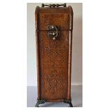 LR - Ornate Wood Boxes & Metal Lantern Candle Holder - 3-Piece Set