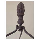 LR - Metal Plant Display Stand Set - 3-Tier Center & Pair Side Stands + 3 Faux Pots