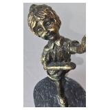 LR - Resin Boy & Girl Kite Flier Sculpture