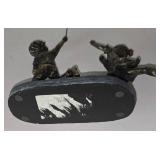 LR - Resin Boy & Girl Kite Flier Sculpture