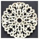 LR - Round Distressed Wood Wall Hangings - Sage Green 19.5-in diameter & Gray 23.5-in diameter (Lot of 2)